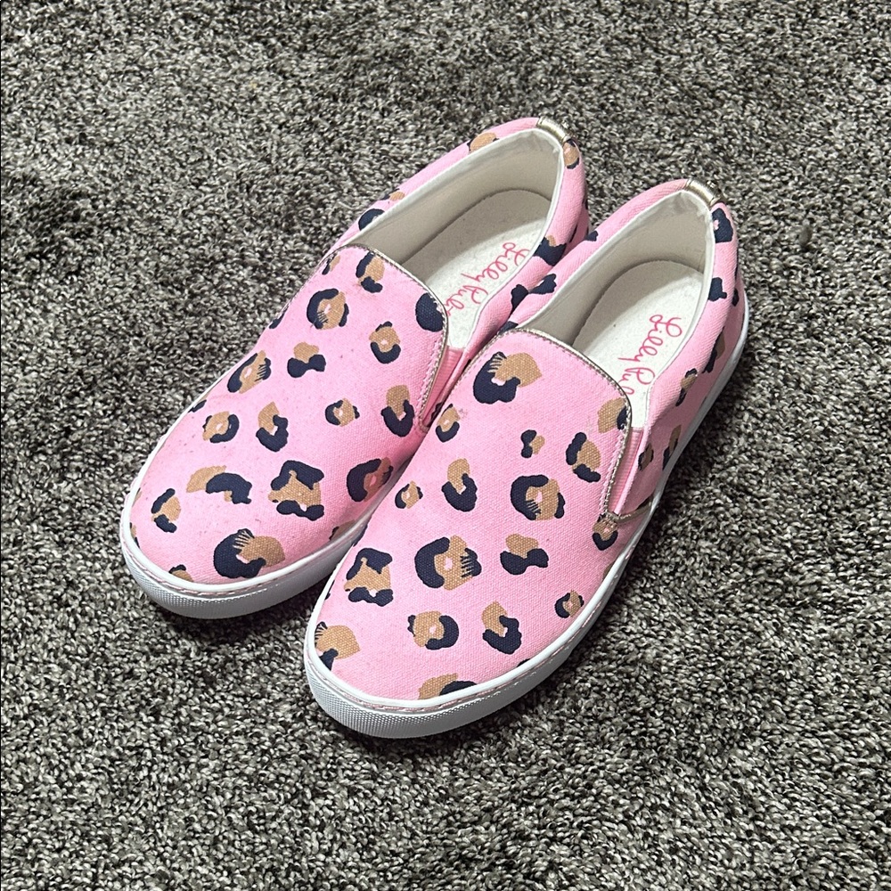 Lilly Pulitzer Pink Leopard Print Sneakers